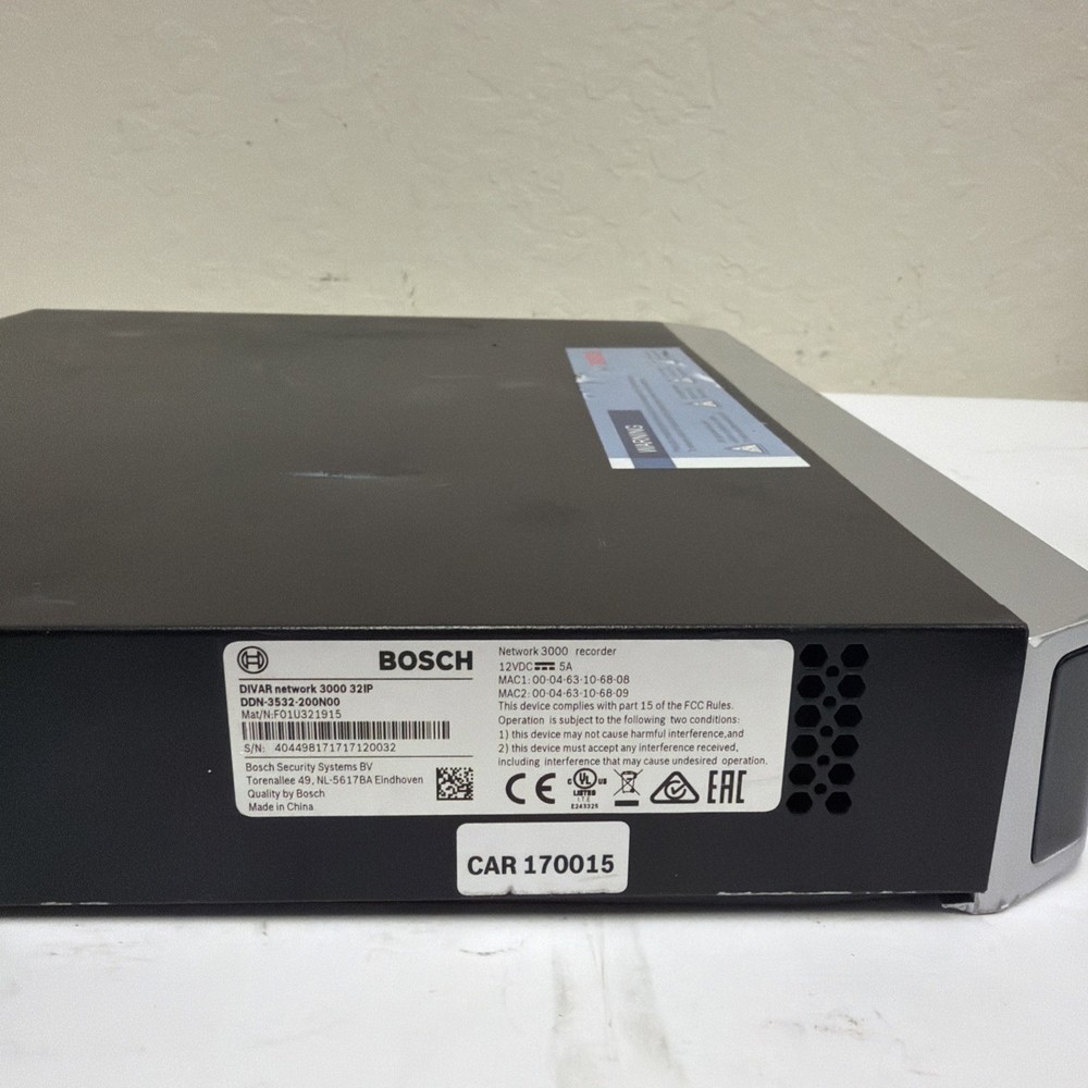 Bosch Divar Network 3000 32IP *untested* READ