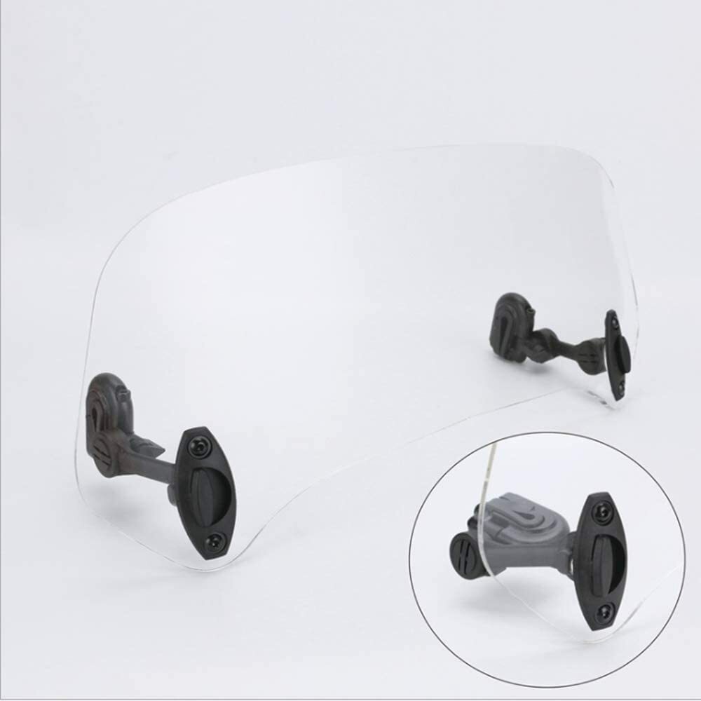 Adjustable Clip On Windshield Extension Spoiler Wind Deflector For Motorcycle