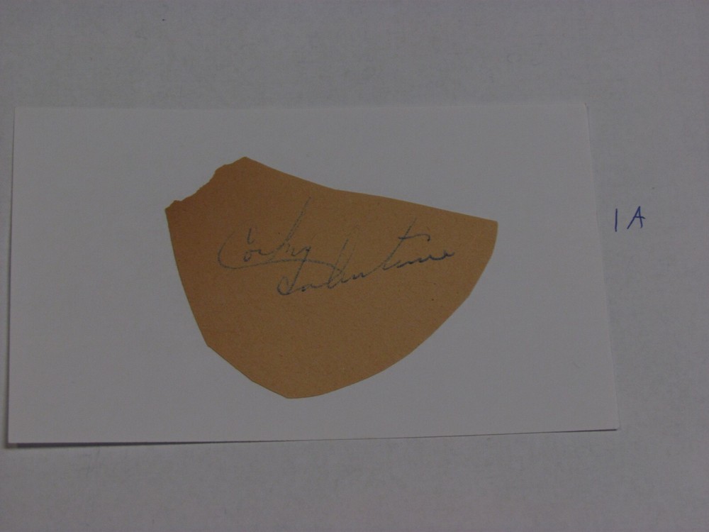 Corky Valentine Autographed Cut on Index Card