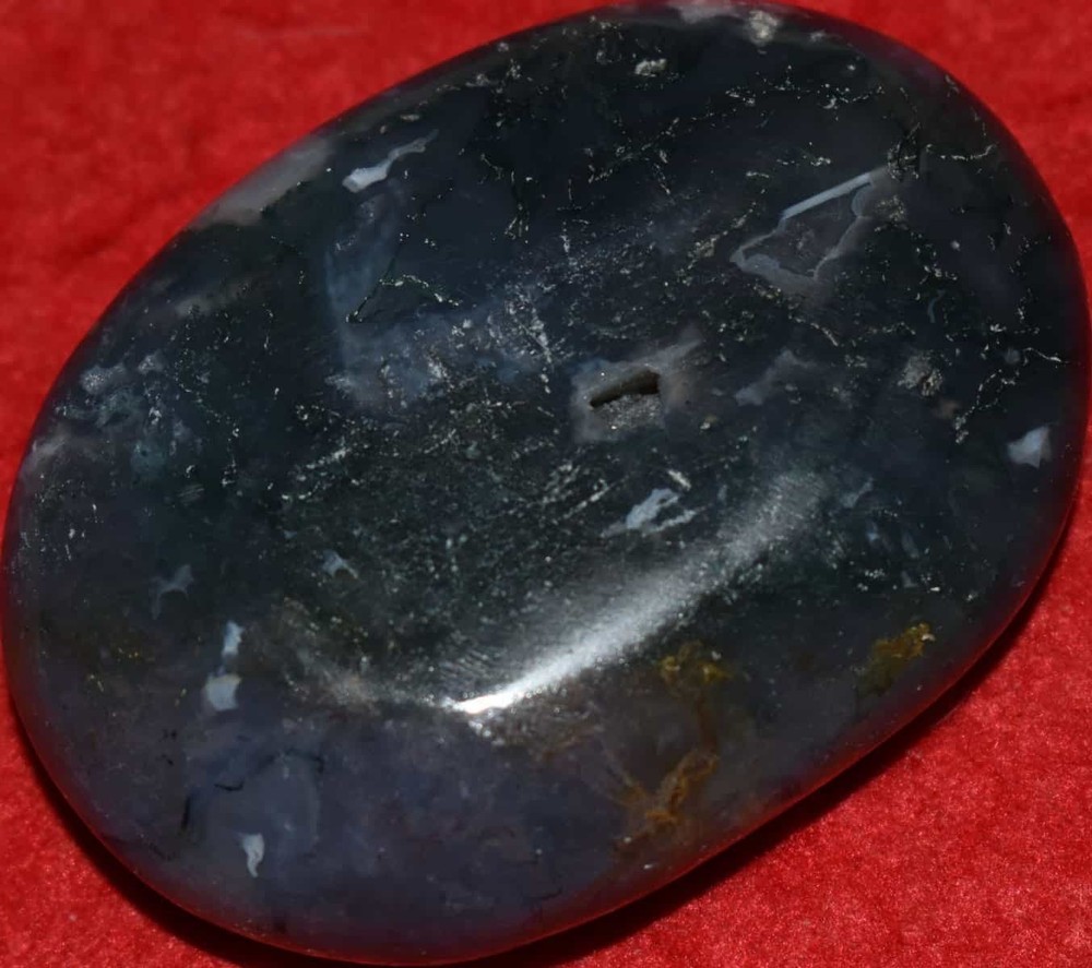 Green Moss Agate Soap-Shaped Palm Stone #2
