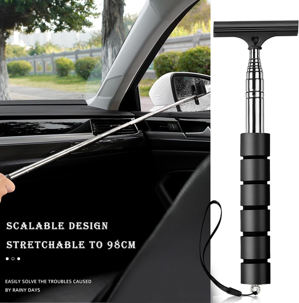 3 PCS Side Mirror Squeegee Car Mirror Squeegee,Retractable Car Rearview Mirror