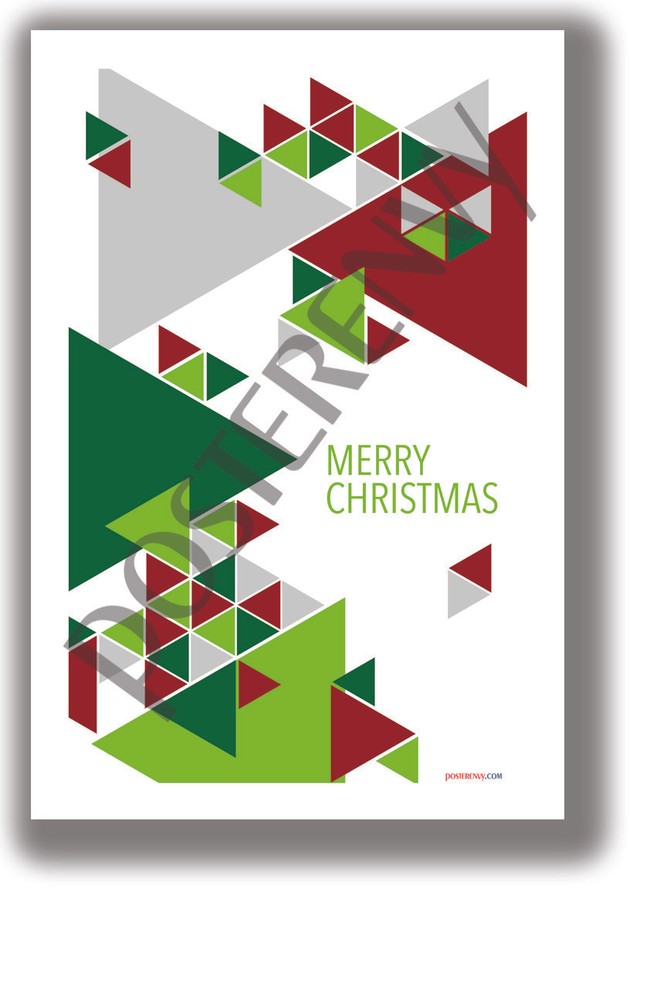Merry Christmas Triangles- NEW POSTER