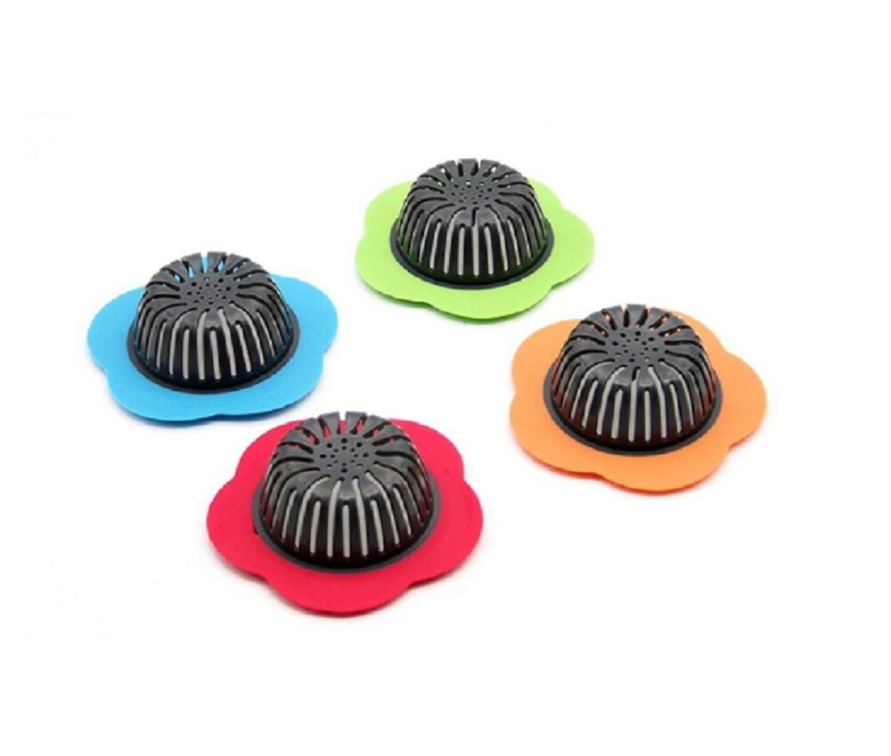 4 Pcs Plastic Kitchen Sink Drain Strainer Filter Catching Food Particles 4.5''