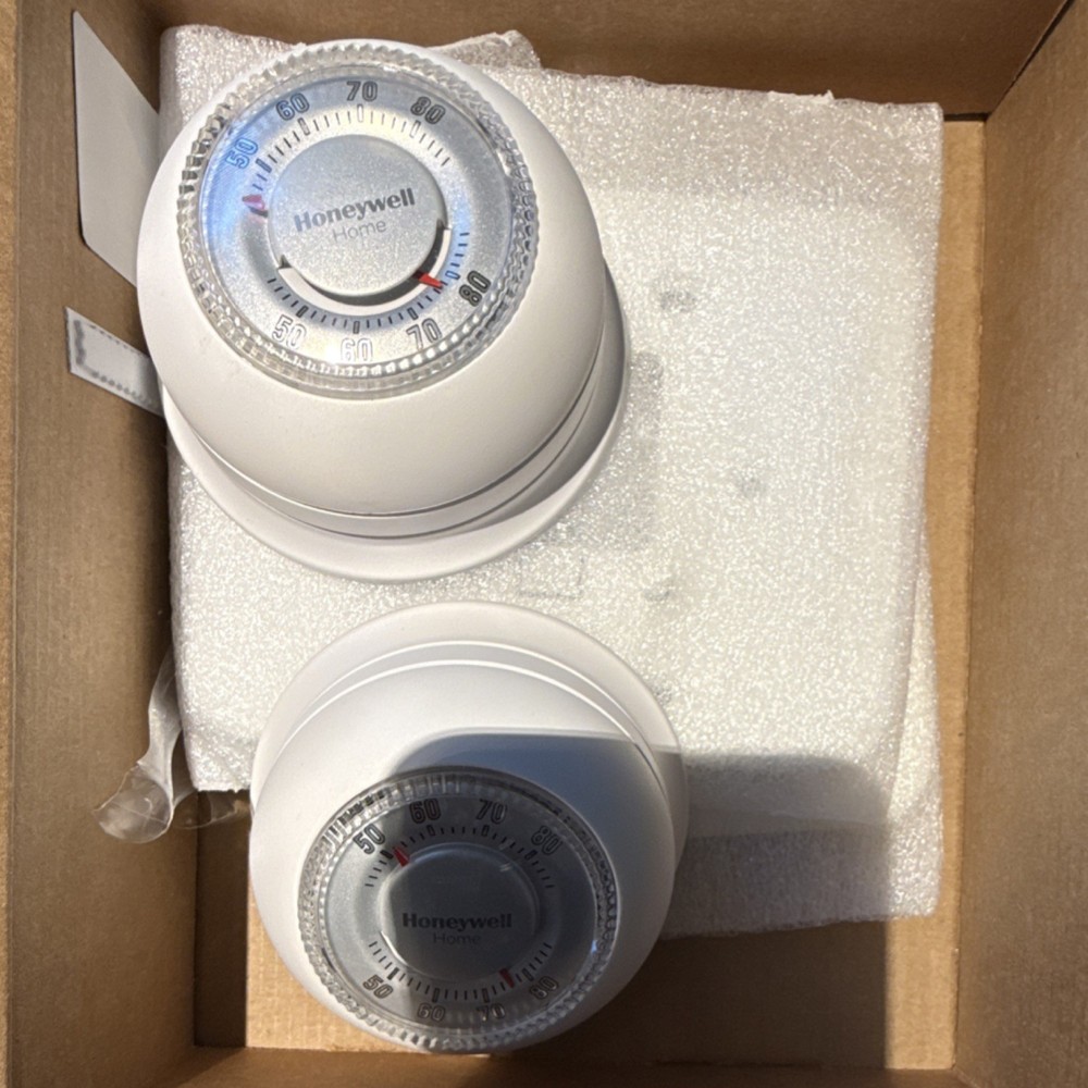 Honeywell Home Round Non-Programmable Dial Thermostat White Adjustable