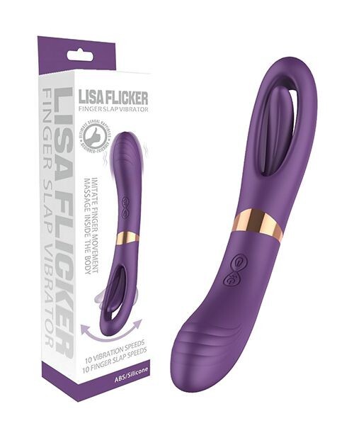 LISA FLICKER G-SPOT TAPPING VIBRATOR DUAL SIDED STIMULATION RECHARGEABLE VIBE