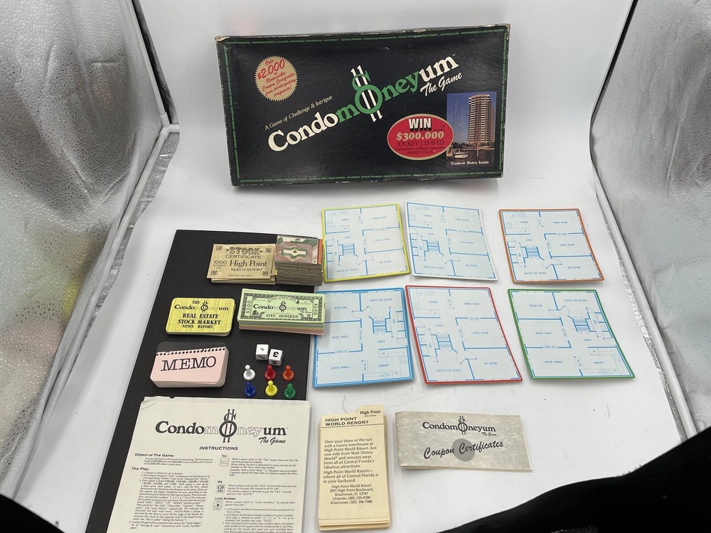 Vintage condo moneyum the game board game