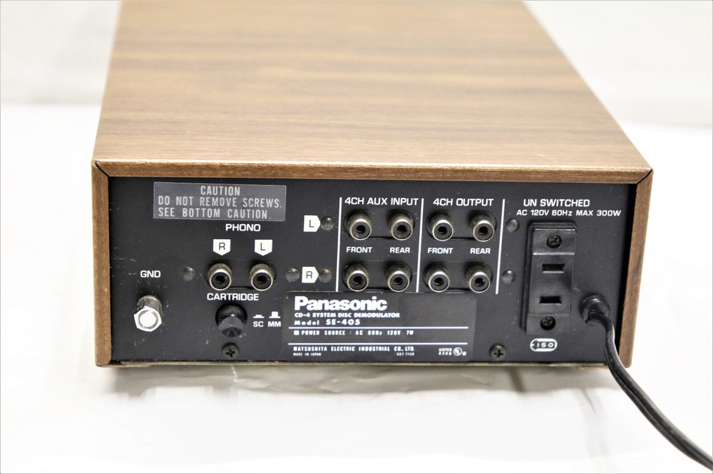 Panasonic SE-405 CD-4 System Disc Demodulator 4 Channel Radar (Untested) #1838