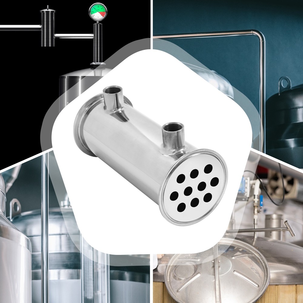 Stainless Steel Column Shape Condenser 10-Hole 1/2" Female Thread Condenser