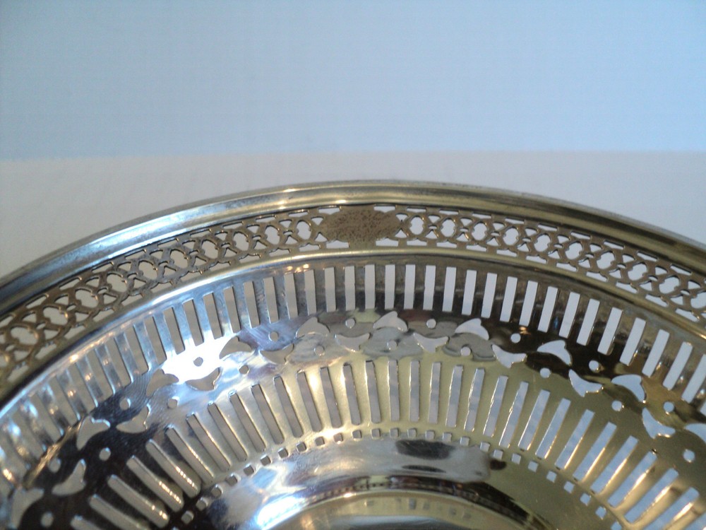 WATSON STERLING SILVER PIERCED DECORATED 5.5" CANDY DISH / BOWL