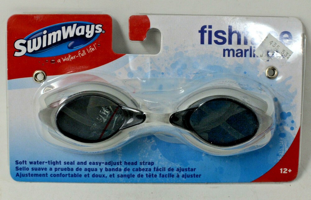 SwimWays Fish Face Marlin Pro Swim Goggles - Black