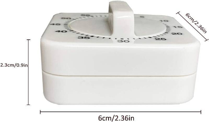 3 Pack Wind Up Mechanical Kitchen Timers 60 Minutes Visual Countdown Timer