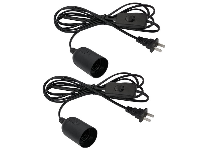 Plug In Hanging Light Kit E26 E27 Pendant Light Cord with Switch