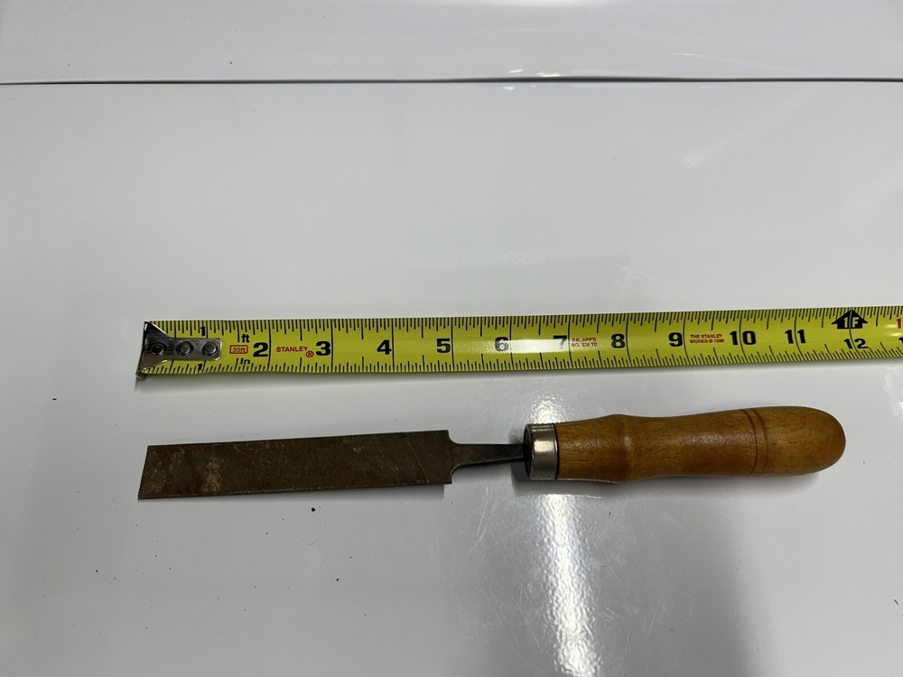 Two Vintage Metal With Wood Handle Hand File