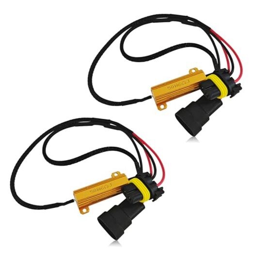 9005 9006 LED Headlight Load Resistor Kit, LED Light Canbus Decoder Anti 2PCS