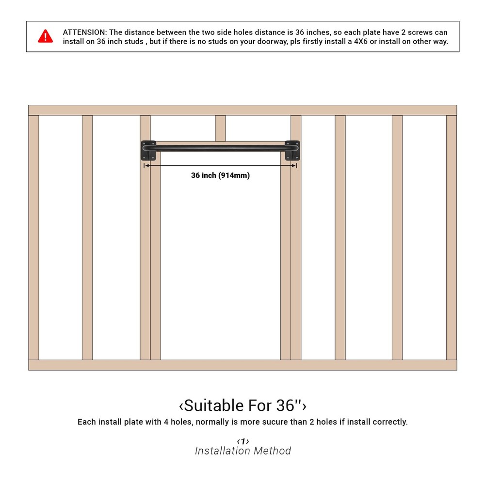 Wall Mounted Doorway Pull Up Bar, Heavy Duty Strength Training Pull-Up Bars f...