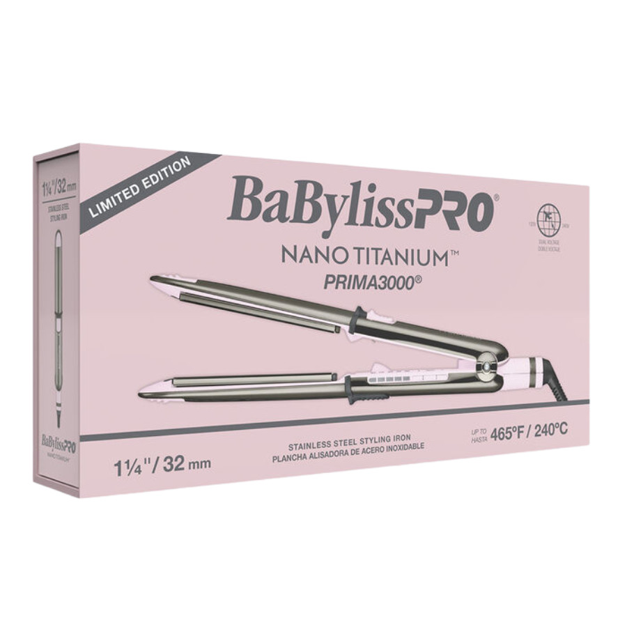 BaBylissPRO Nano Titanium Prima3000 1¼" Ionic Flat Iron | BNT3000TPK