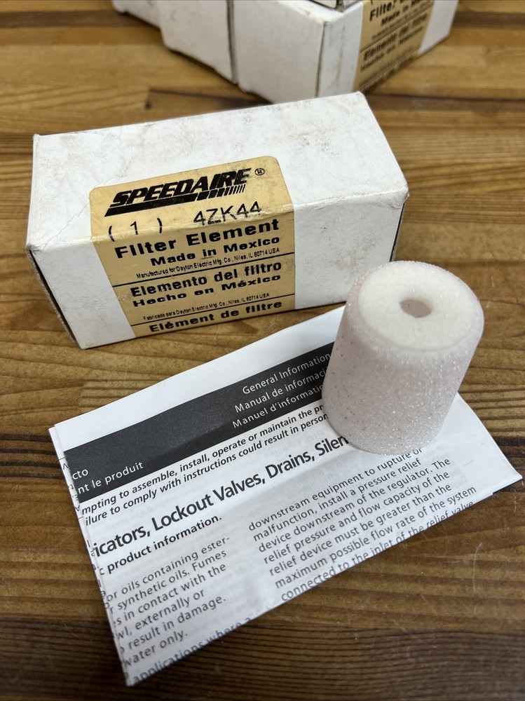 Speedaire Filter Element Mfr # 4ZK44