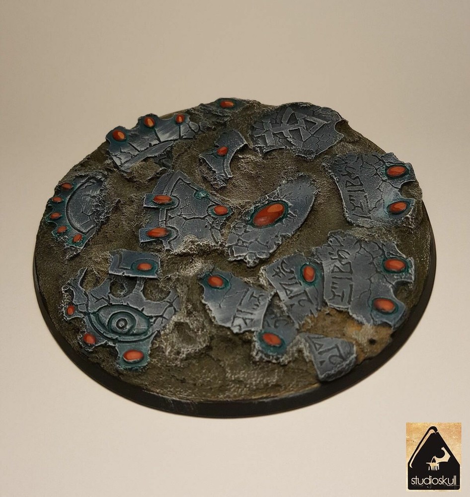 100mm Round RESIN BASE TERRAIN SCENERY ELDAR RUINS WARHAMMER 40K