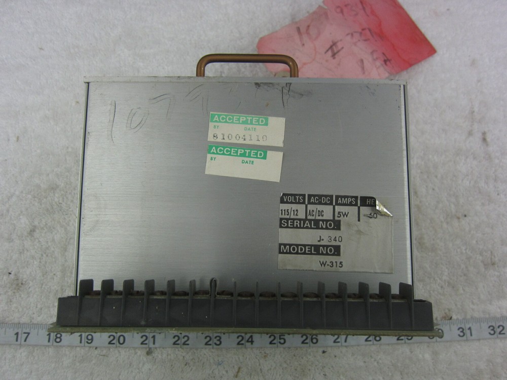 Totalizer W-315 Equipment, Used