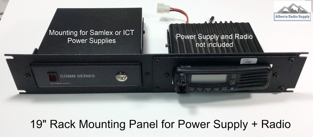 19" Rack Mount Panel: SAMLEX / ICT Power Supply + Radio Combination
