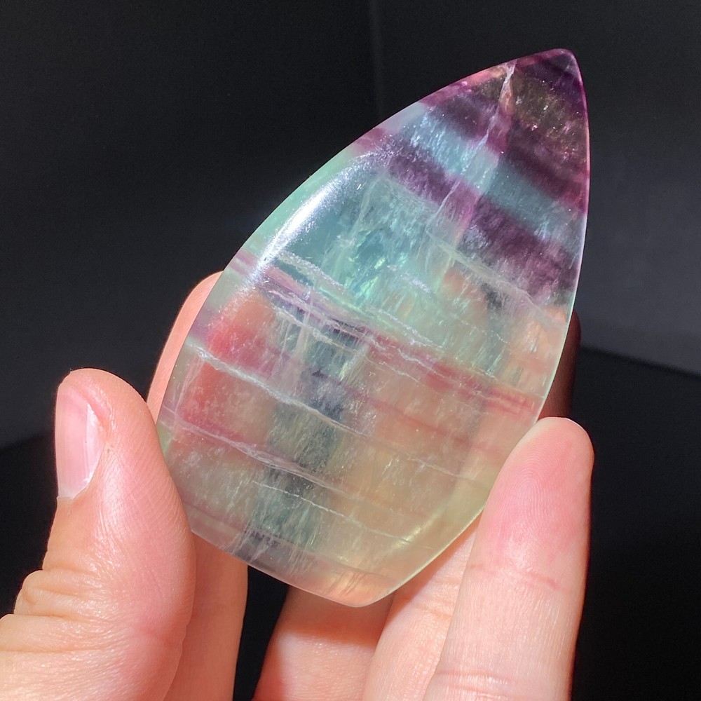 103G Natural colored fluorite crystal column obelisk healing specimen