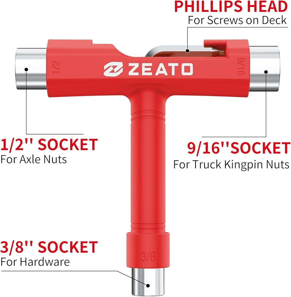 Versatile Portable Skate Tool Set - Includes Allen Key & Phillips Head Wrench
