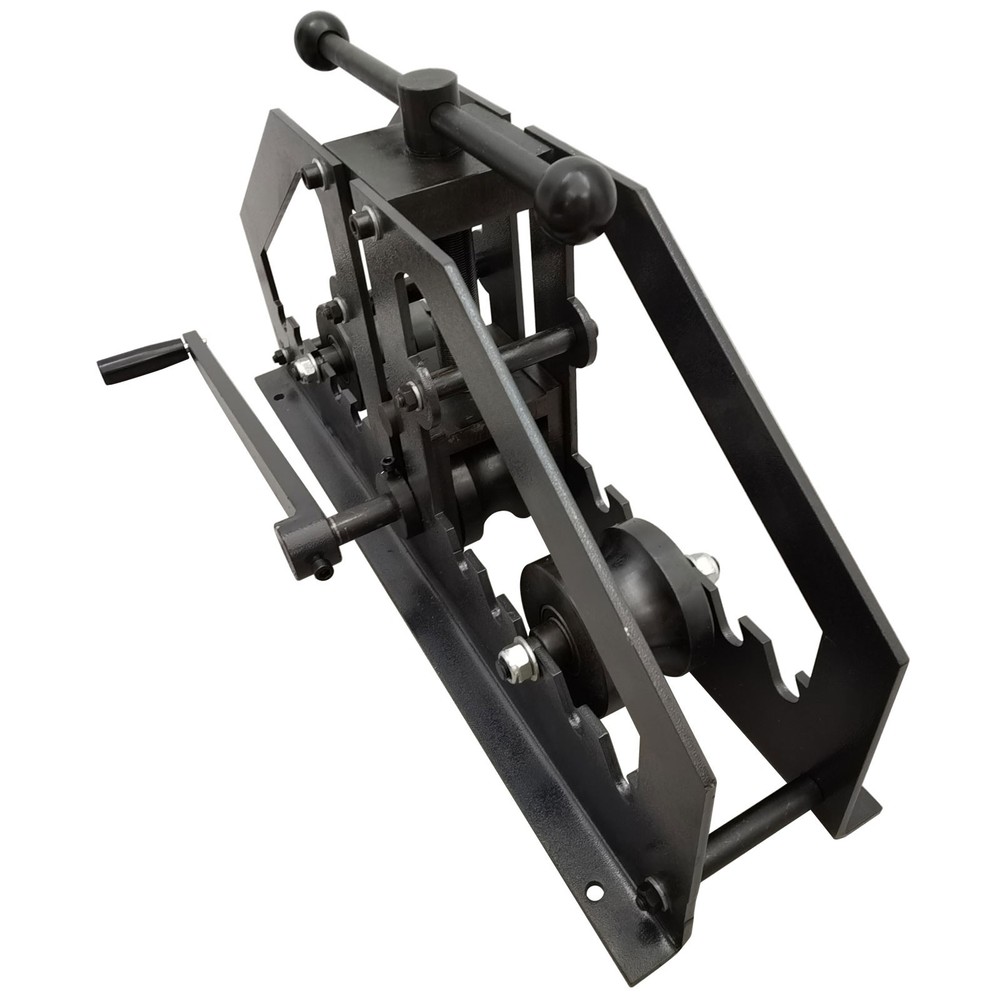 Portable Pipe Bender Dual Handle Adjustable Bending Angle Round Tube Roller