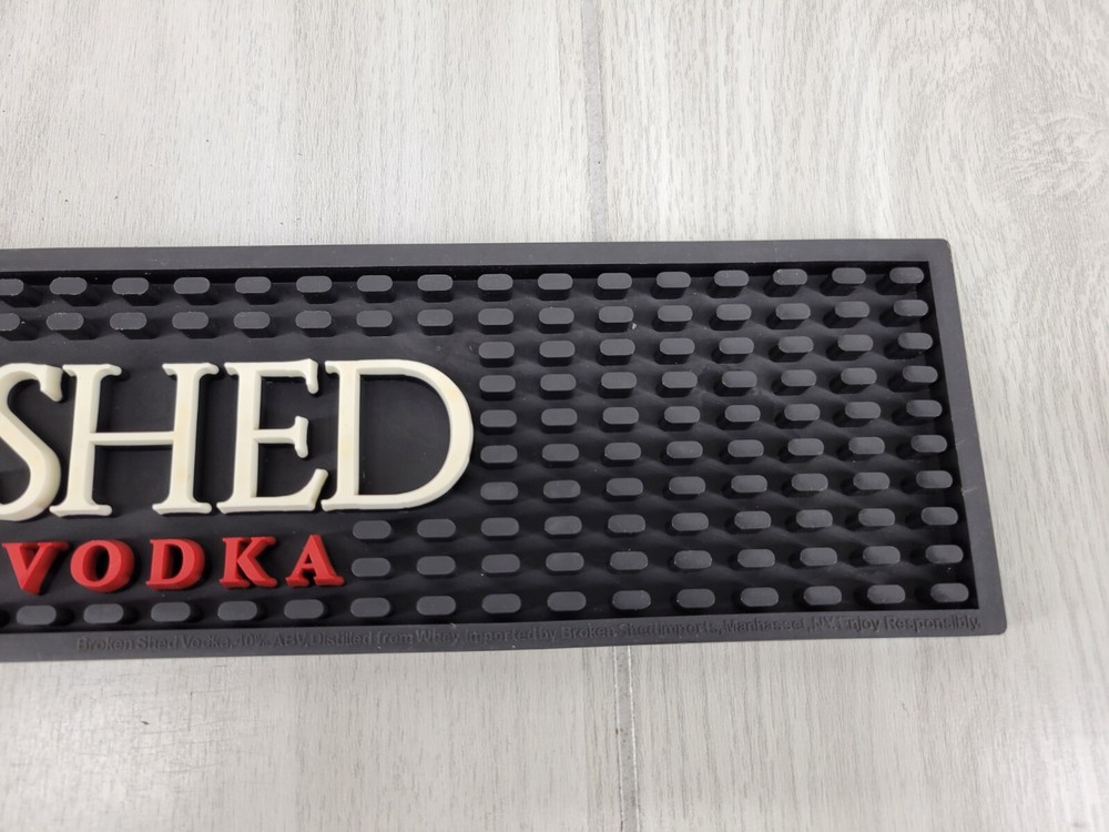 Broken Shed Vodka Rubber Bar Mat 23" x 3.5"