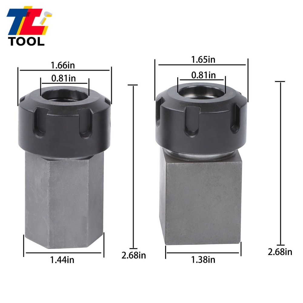 Precision ER-25 Collet Block Set Hex and Square 2-Piece Combo