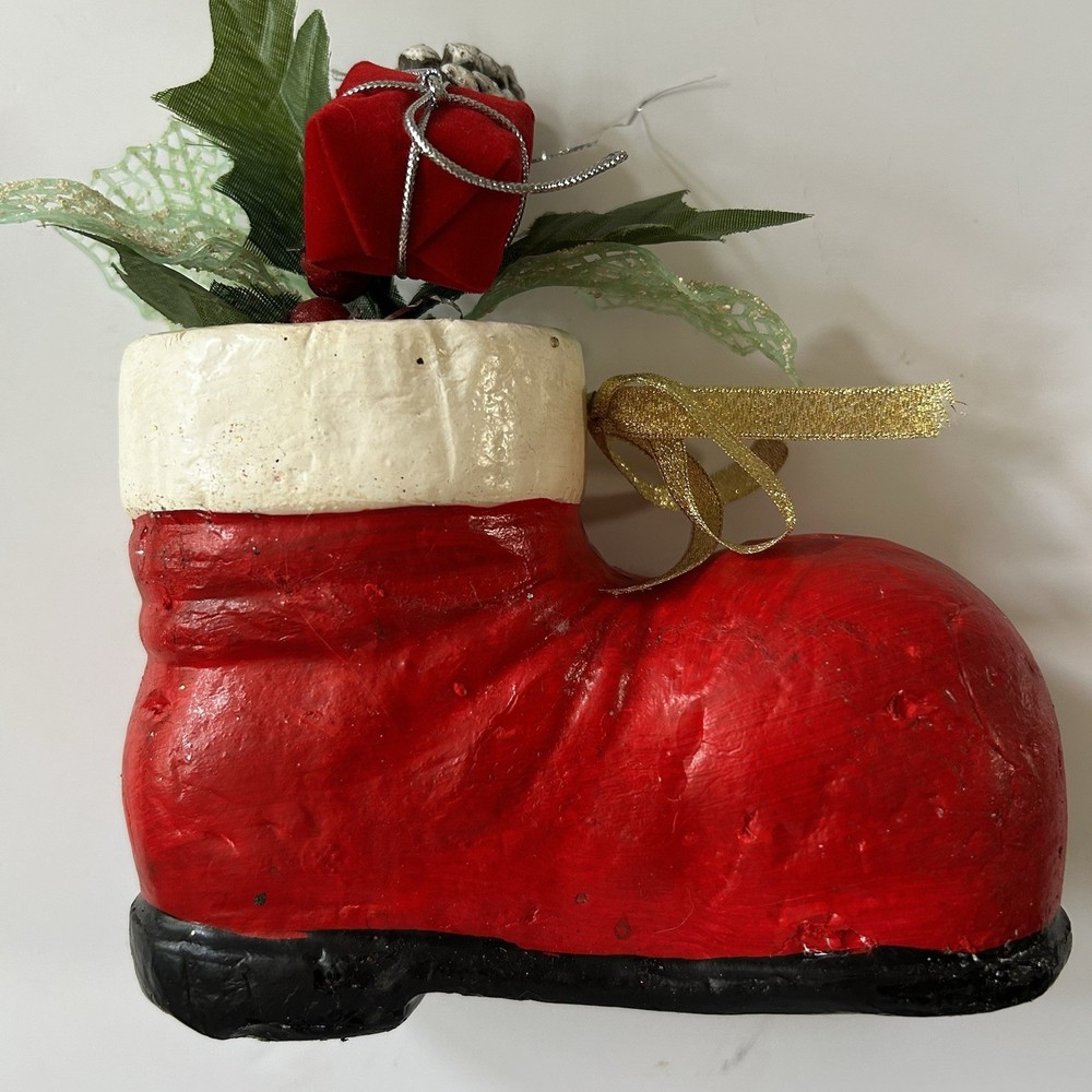 Vintage Christmas Santa Boot Decor
