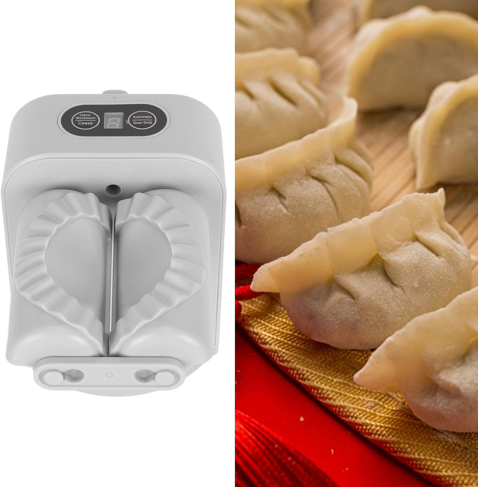 Electric Dumpling Maker Machine,Automatic Easy Dumpling Machine with Spoon Brush
