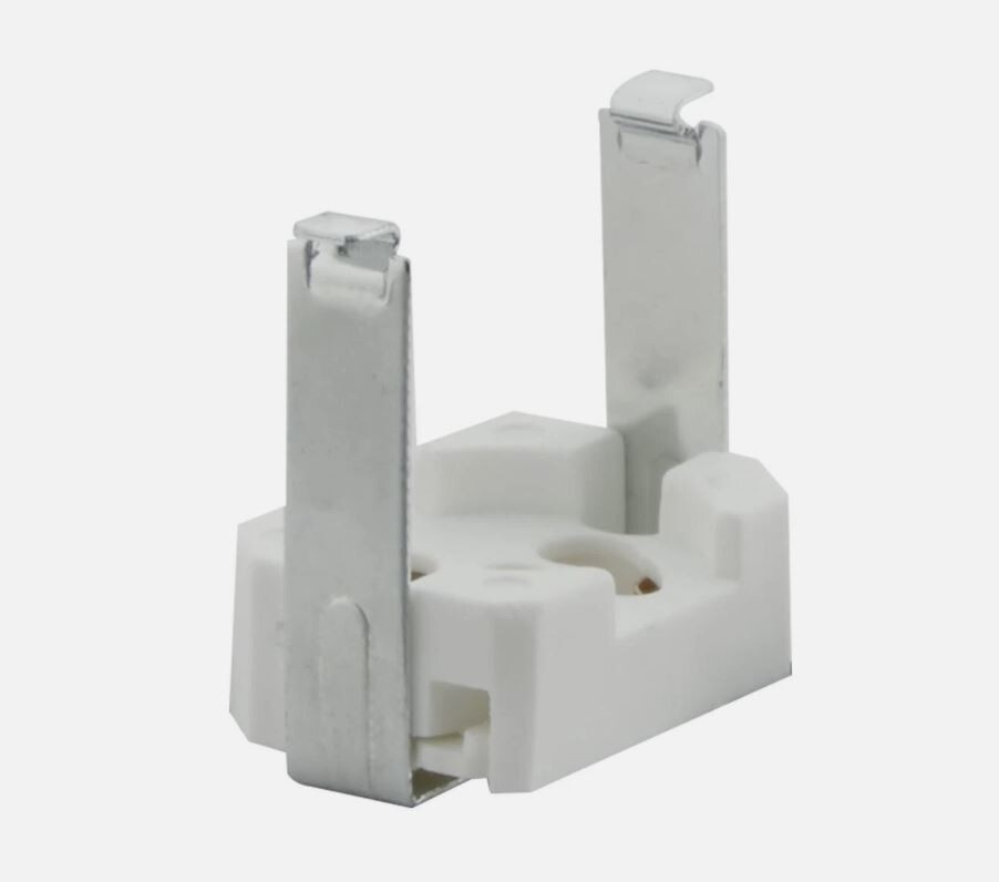 Fluorescent Starter Base Holder Snap-In Mounting Spring White NEW SATCO 80-1250