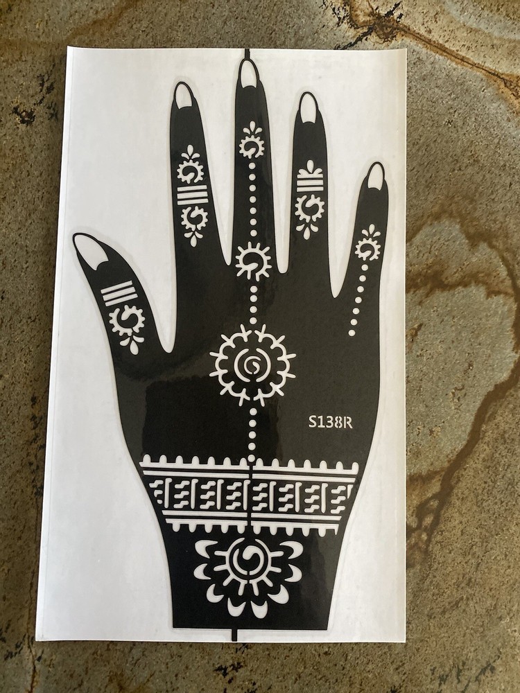 Full Hand Henna Stencil #S138R