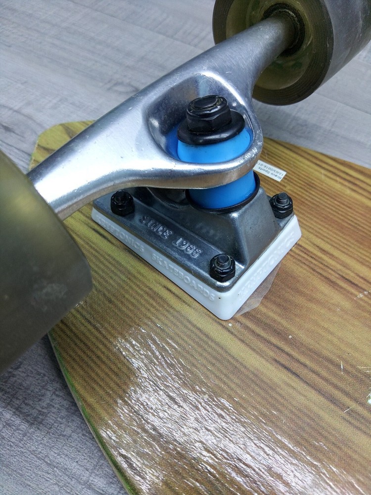 Vintage 32" Graphic Mini Longboard, White Combo Skateboard.