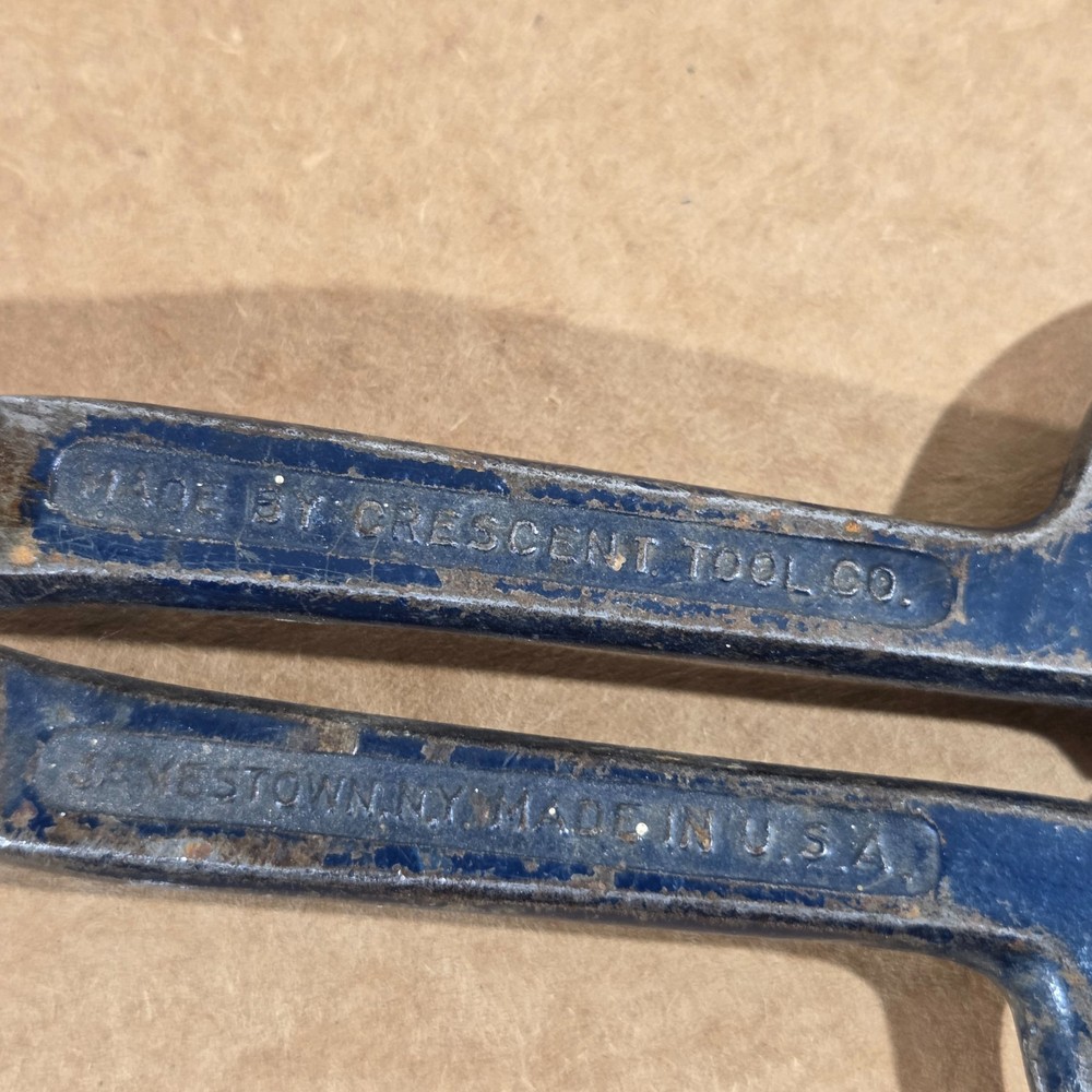 Vintage Crescent Tools Shears Blue Handle S411 USA