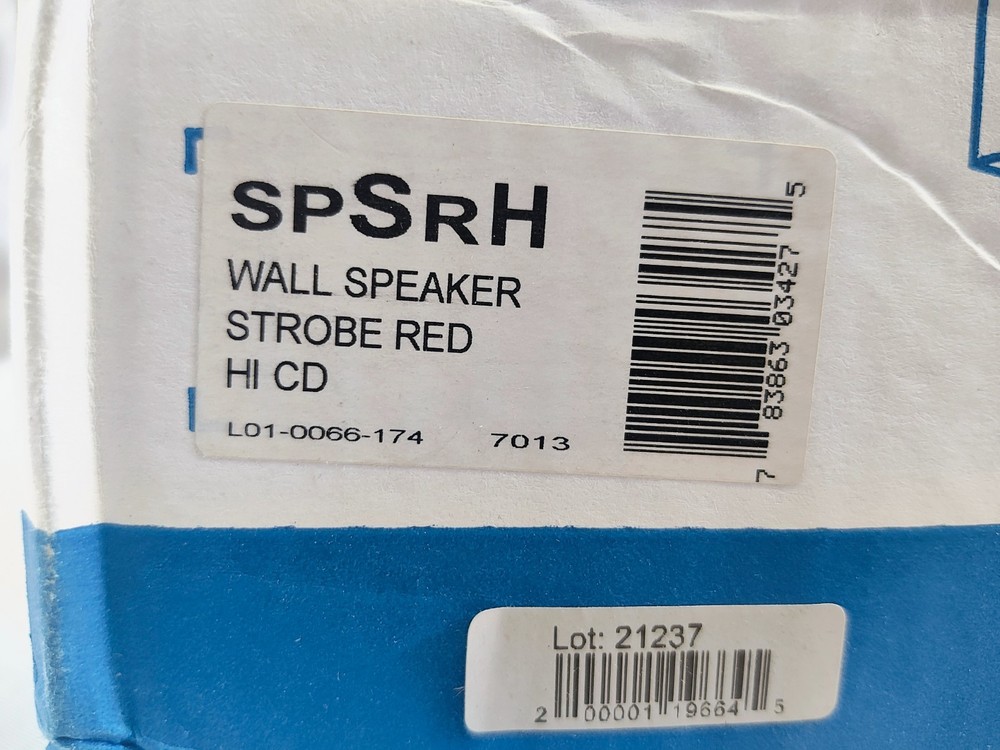 System Sensor SPSRH Wall Mount Speaker/Strobe