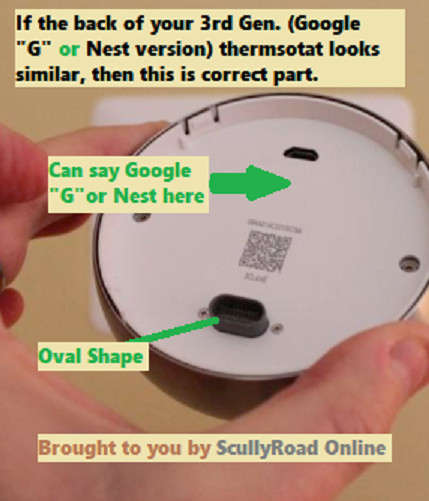 PART: Google Nest 3rd Generation Learning Stainless Steel Program Thermostat