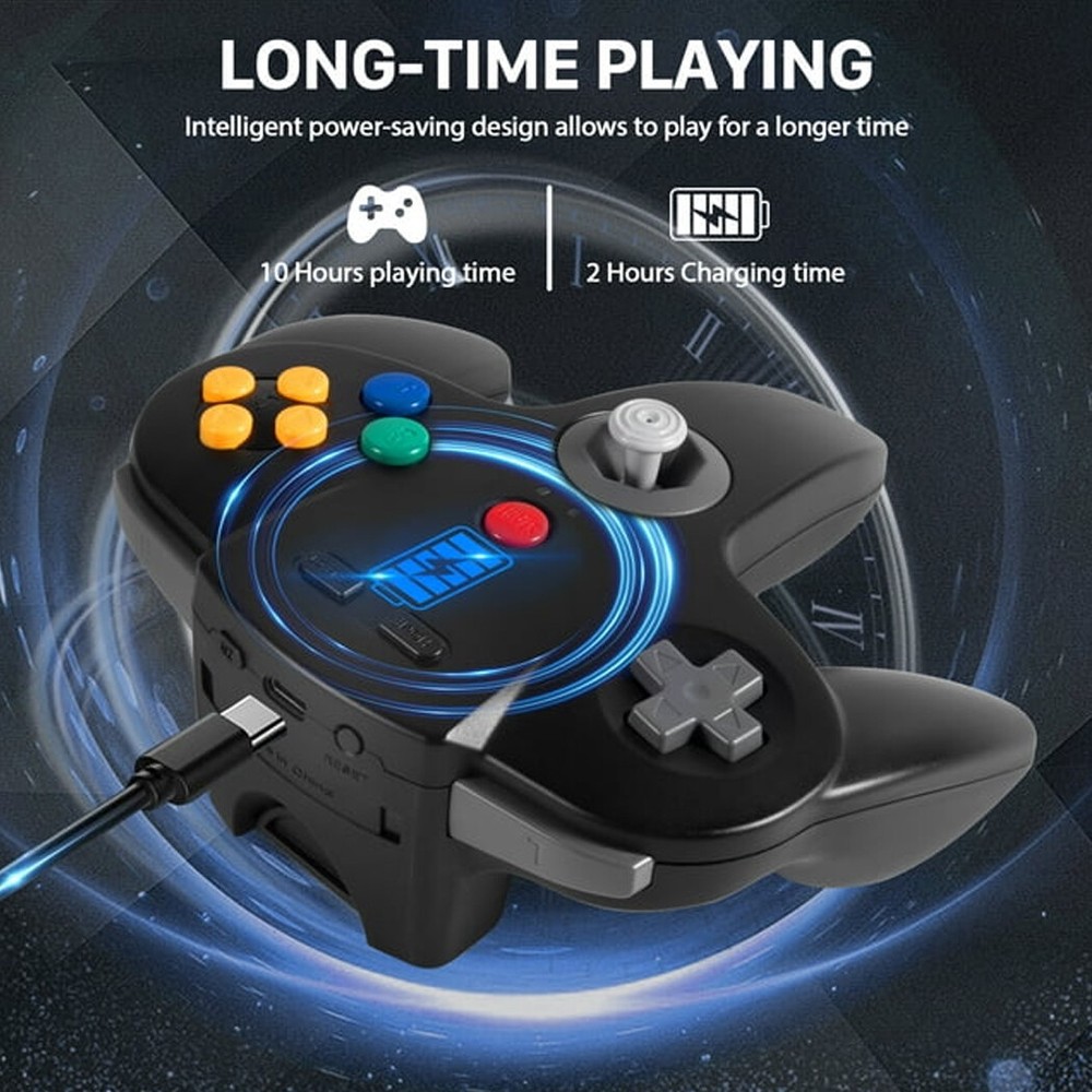 Wireless For N64 Game System/Switch PC Windows Mac Remote Game Pad Joystick