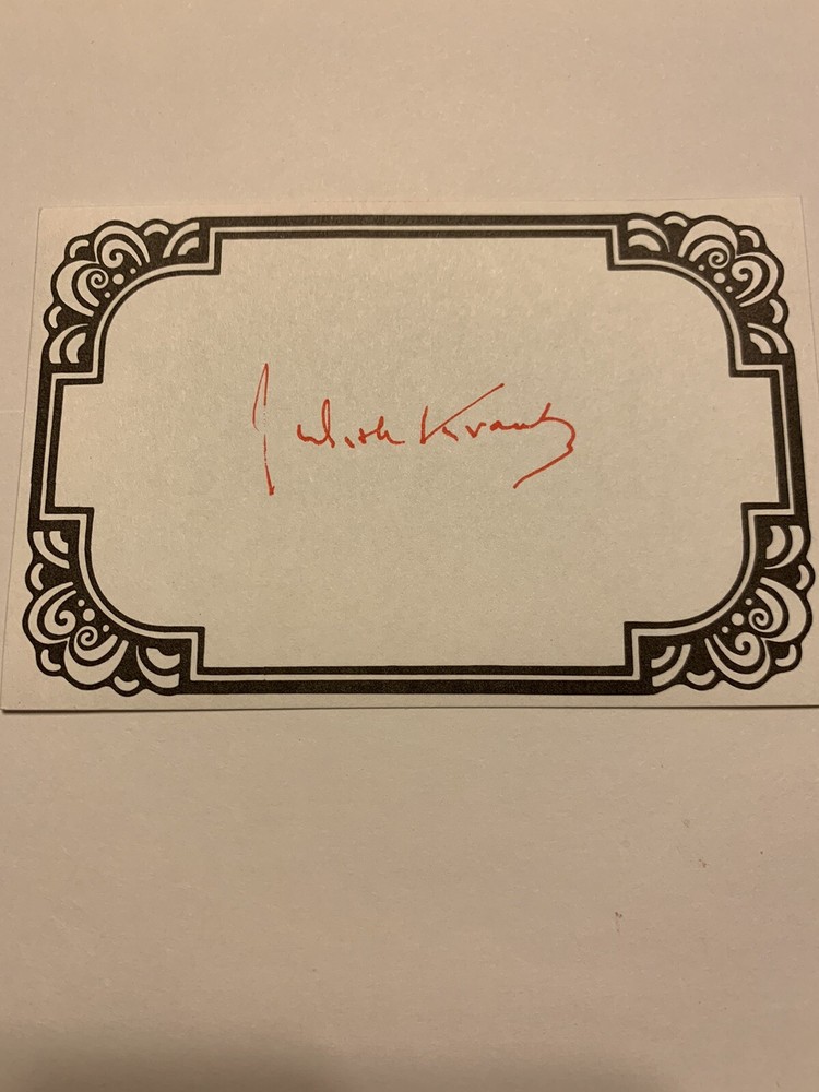 Judith Krantz Author Signed Bookplate Autographed New