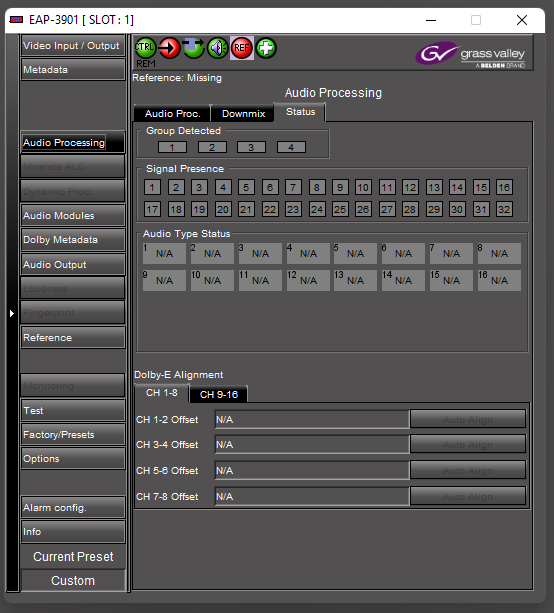Miranda GV Densite3 Frame with (20) EAP-3901 Embedded Audio Processors