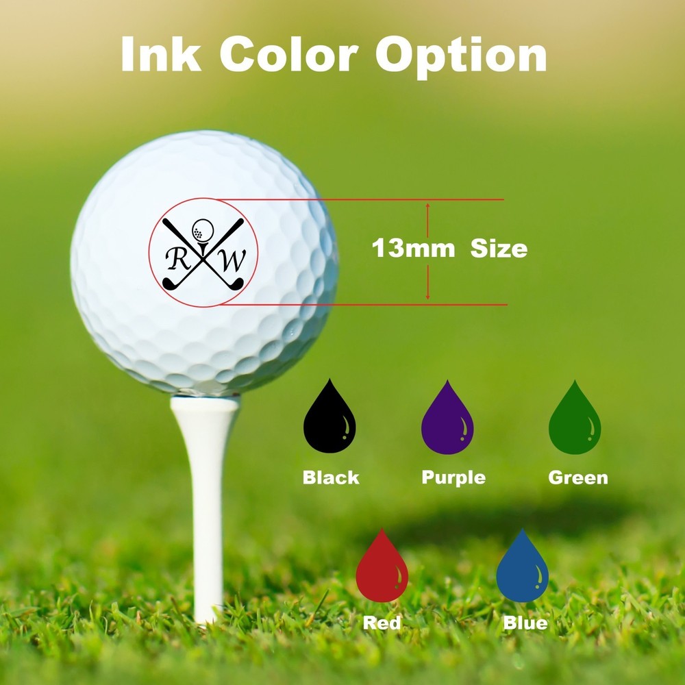 Custom Golf Ball Stamp Personalized Text Logo Marker Waterproof Golfball Stamper