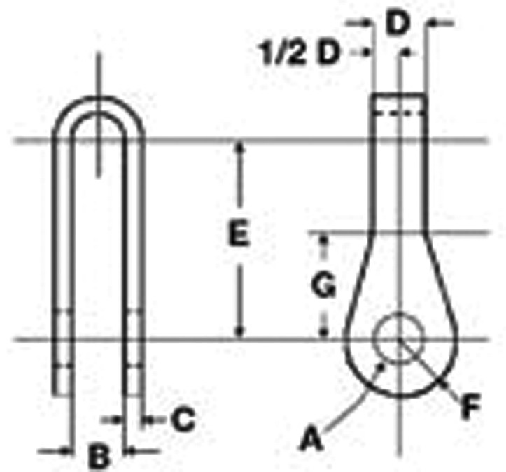 C. Sherman Johnson 12-120 Rigging Toggle 1/4" Pin