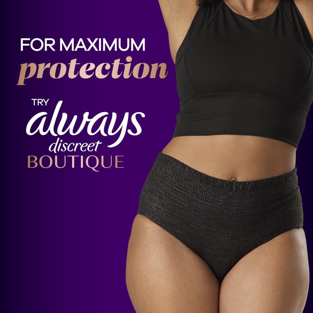 Always Discreet Incontinence Pads, Ultimate Extra Protect Absorbency, Regular