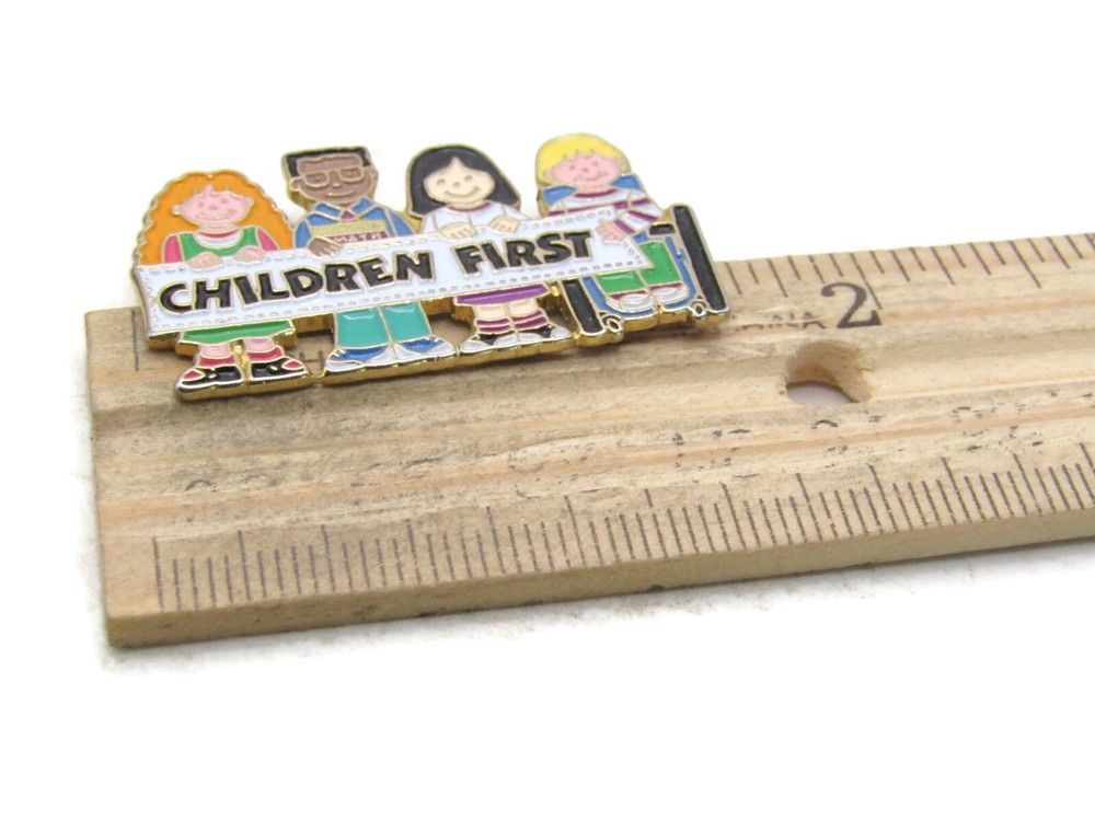 Children's First Lettered Pin Gold Tone