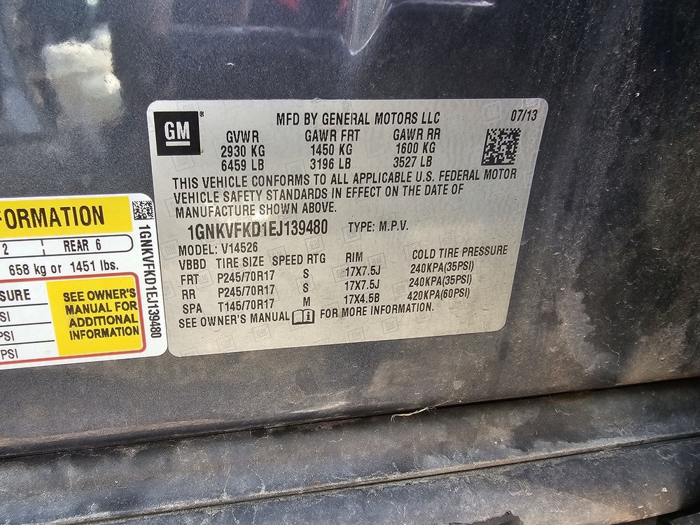 Used A/C Selector Switch fits: 2014 Chevrolet Traverse front manual opt C67 Grad