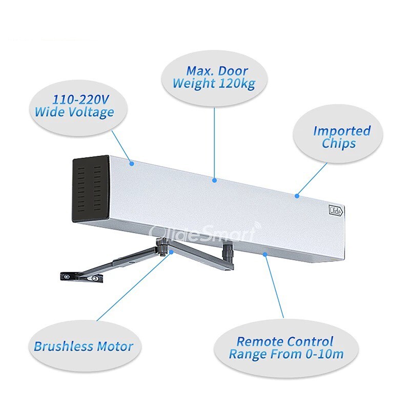 Automatic Electric Swing Door Opener with Surface-Mounted Human Detection Sensor