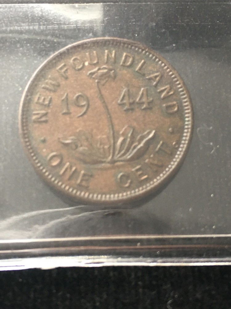 1944c, ICCS Graded Newfoundland, Small One Cent, **MS-60**