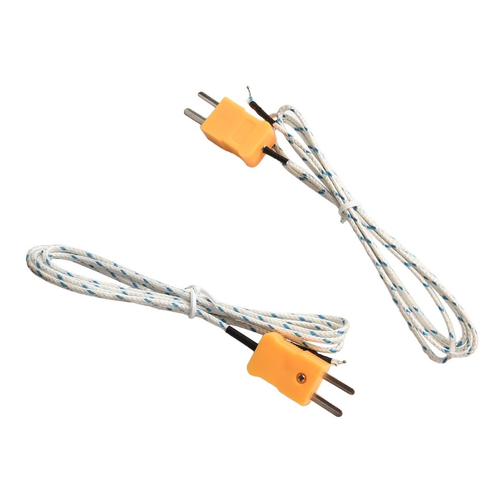 2pcs K type temperature probe high temperature temperature test 1 meter