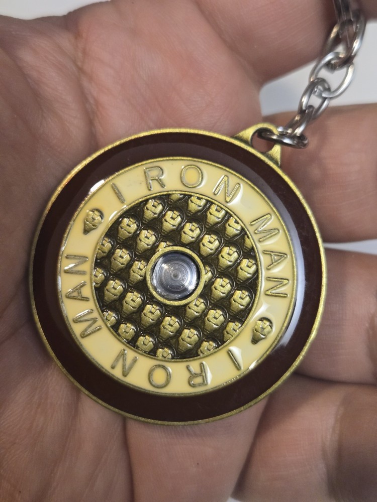 Marvel Comics Iron Man Face Spinner Shield Metal Key Chain C76