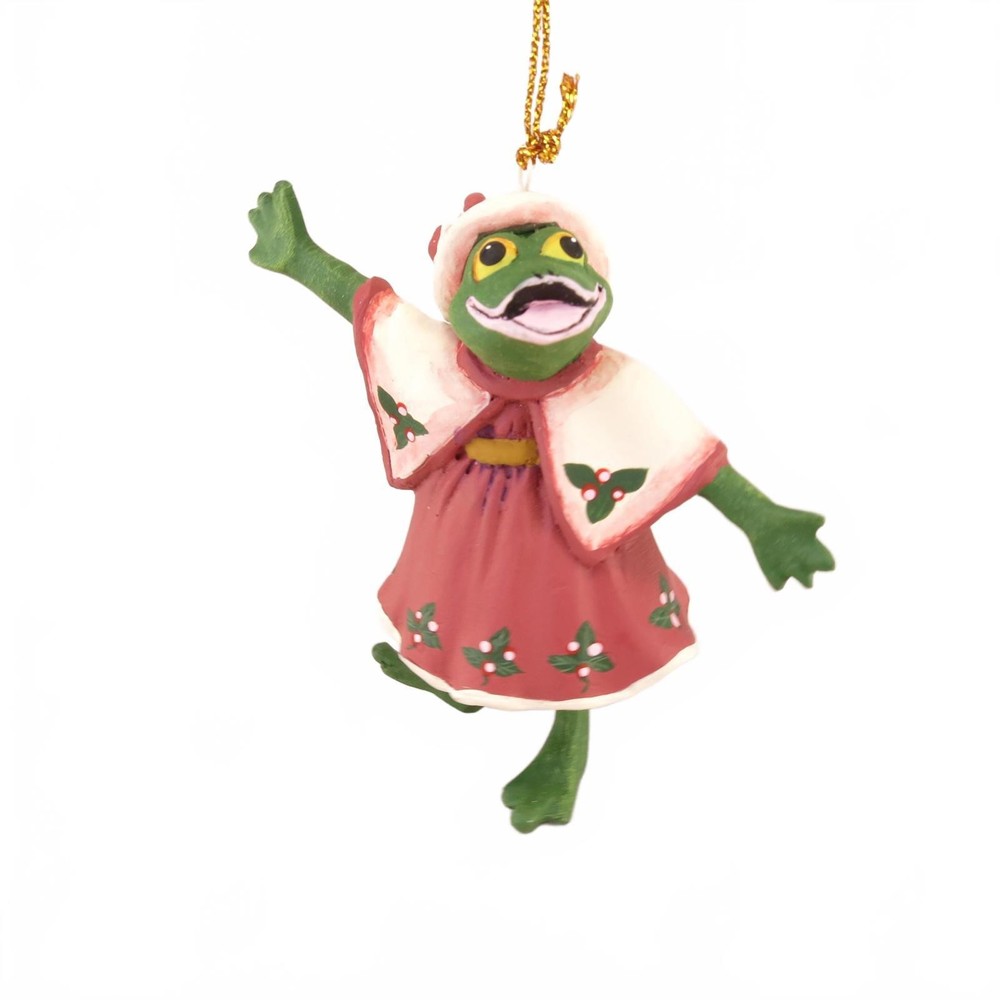 Gallerie II Mistletoads Tammy Ornament 3.5" Tall
